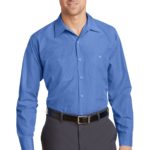 Red Kap ®  Long Size, Long Sleeve Striped Industrial Work Shirt - 