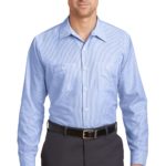 Red Kap ®  Long Size, Long Sleeve Striped Industrial Work Shirt - 