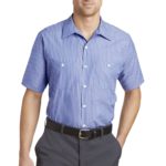Red Kap ®  Short Sleeve Striped Industrial Work Shirt - 