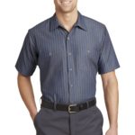 Red Kap ®  Short Sleeve Striped Industrial Work Shirt - 