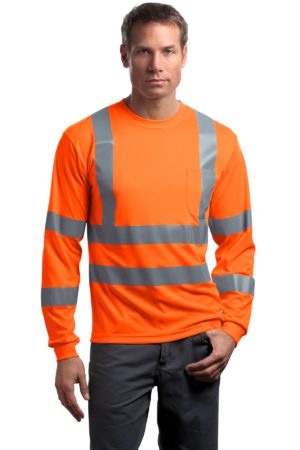 CornerStone ®  - ANSI 107 Class 3 Long Sleeve Snag-Resistant Reflective T-Shirt