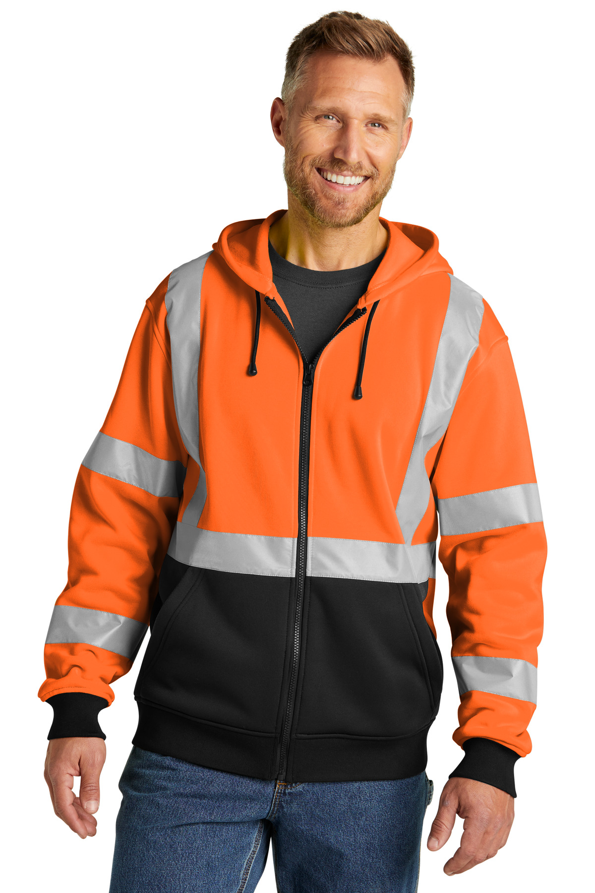 CornerStone ®  A107 Class 3 Heavy-Duty Fleece Full-Zip Hoodie