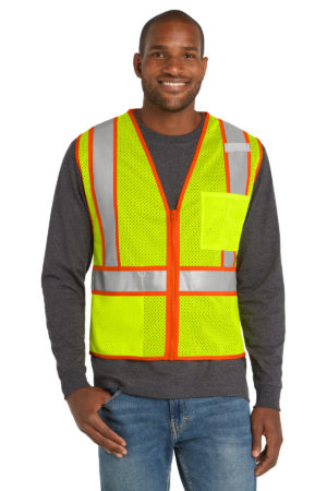 CornerStone  ®  ANSI 107 Class 2 Mesh Zippered Two-Tone Vest