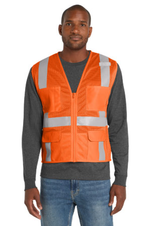CornerStone  ®  ANSI 107 Class 2 Mesh Six-Pocket Zippered Vest