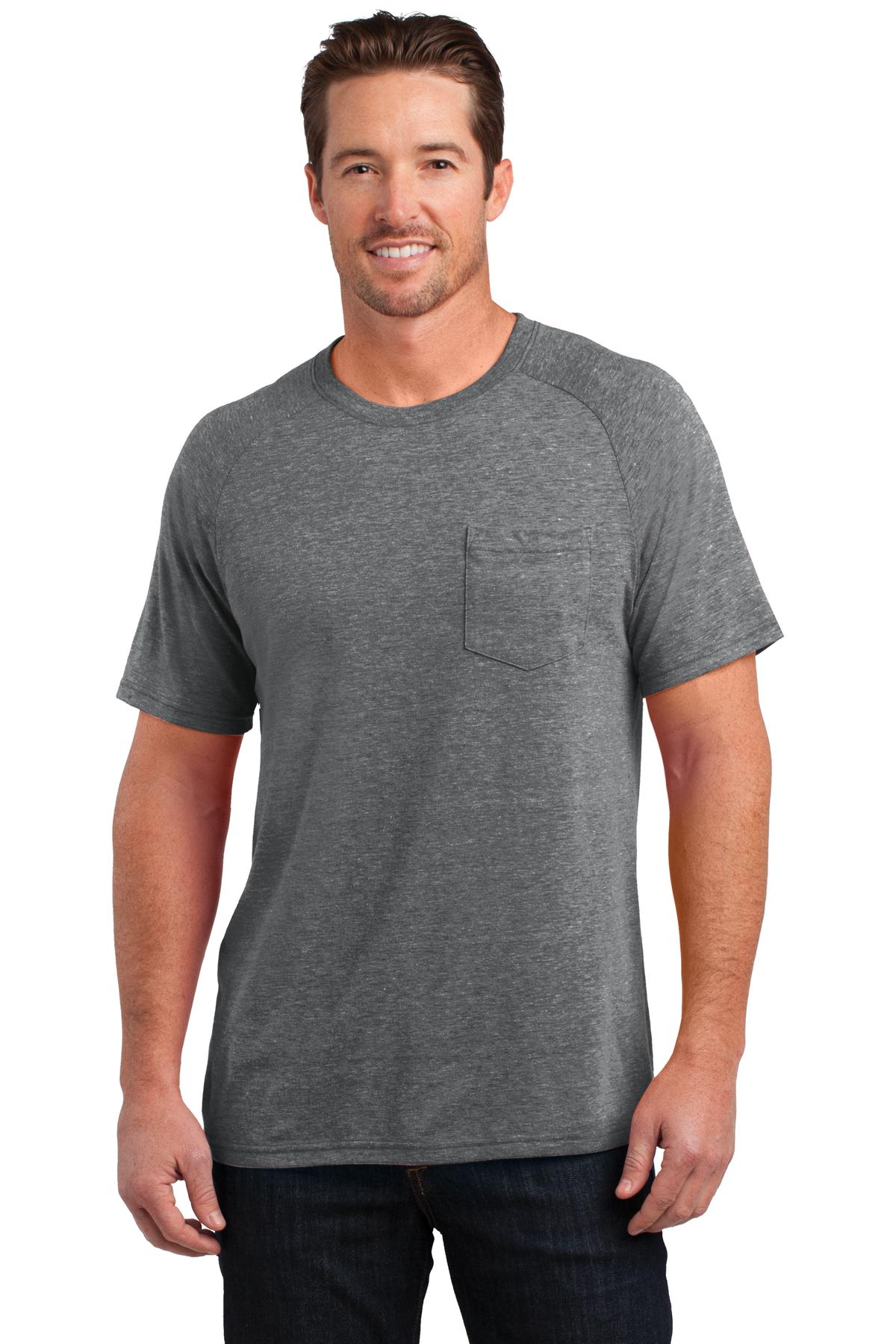 DISCONTINUED  District Made ®  Mens Tri-Blend Pocket Tee