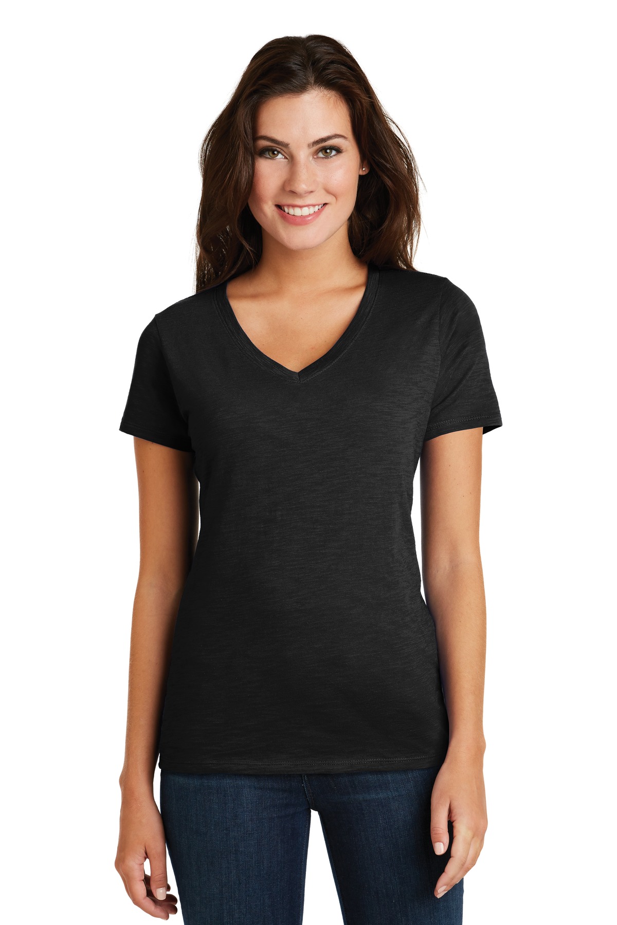DISCONTINUED  District  ®  Women's Super Slub ®  V-Neck Tee