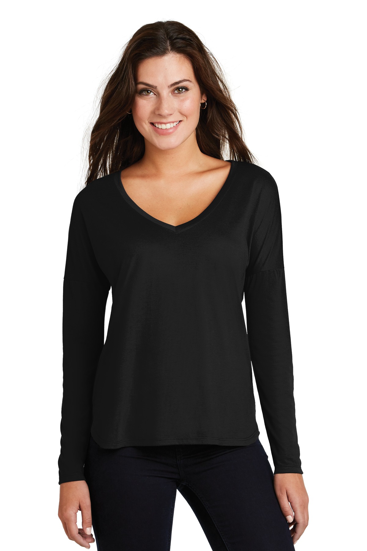 DISCONTINUED  District  ®  Women's Drapey Long Sleeve Tee