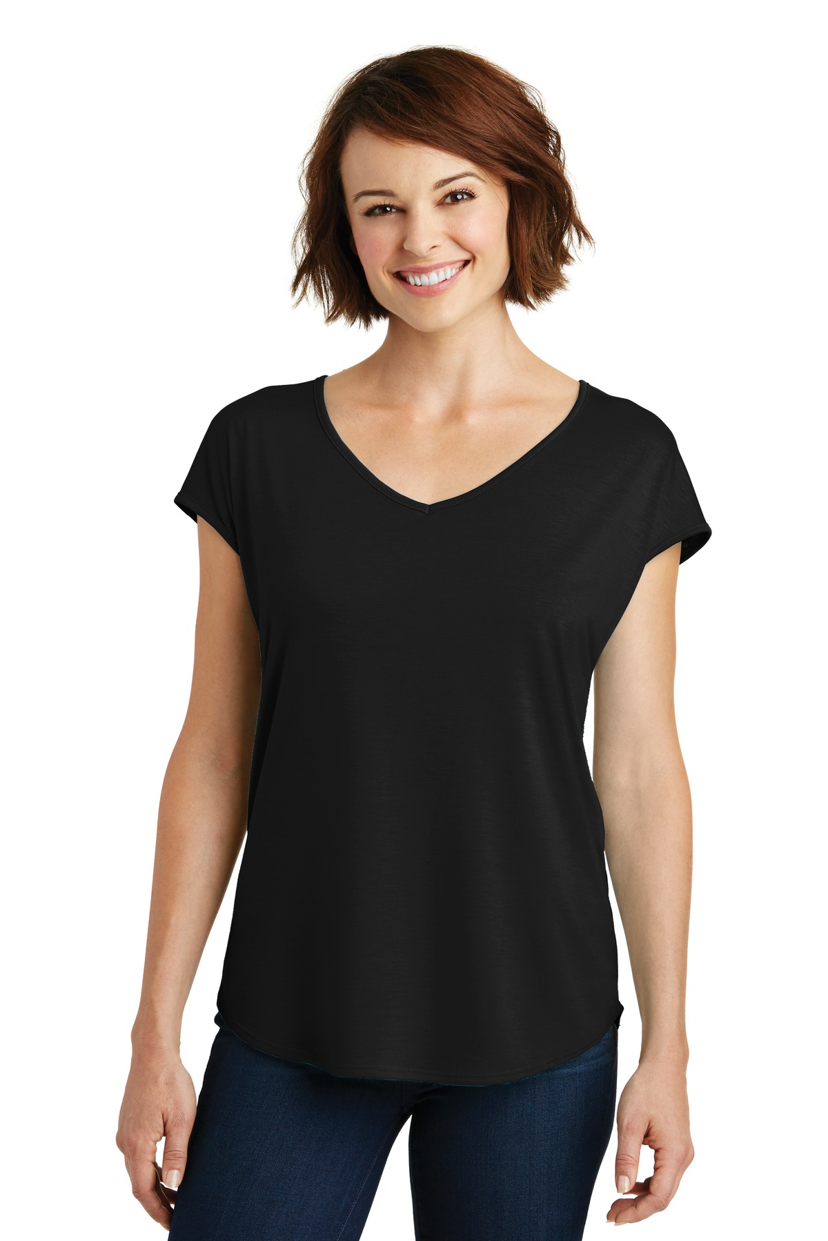DISCONTINUED  District  ®  Women's Drapey Cross-Back Tee