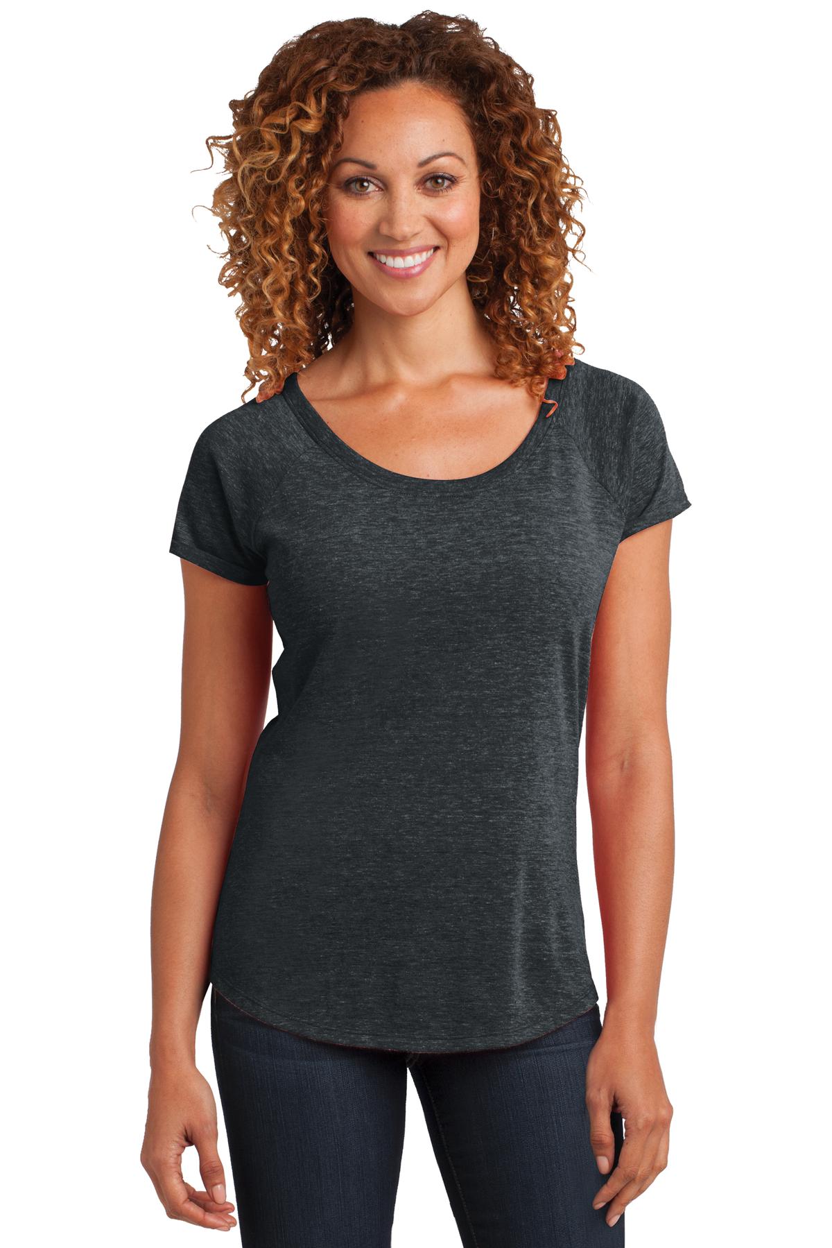 DISCONTINUED  District Made ®  Ladies Tri-Blend Scoop Tee