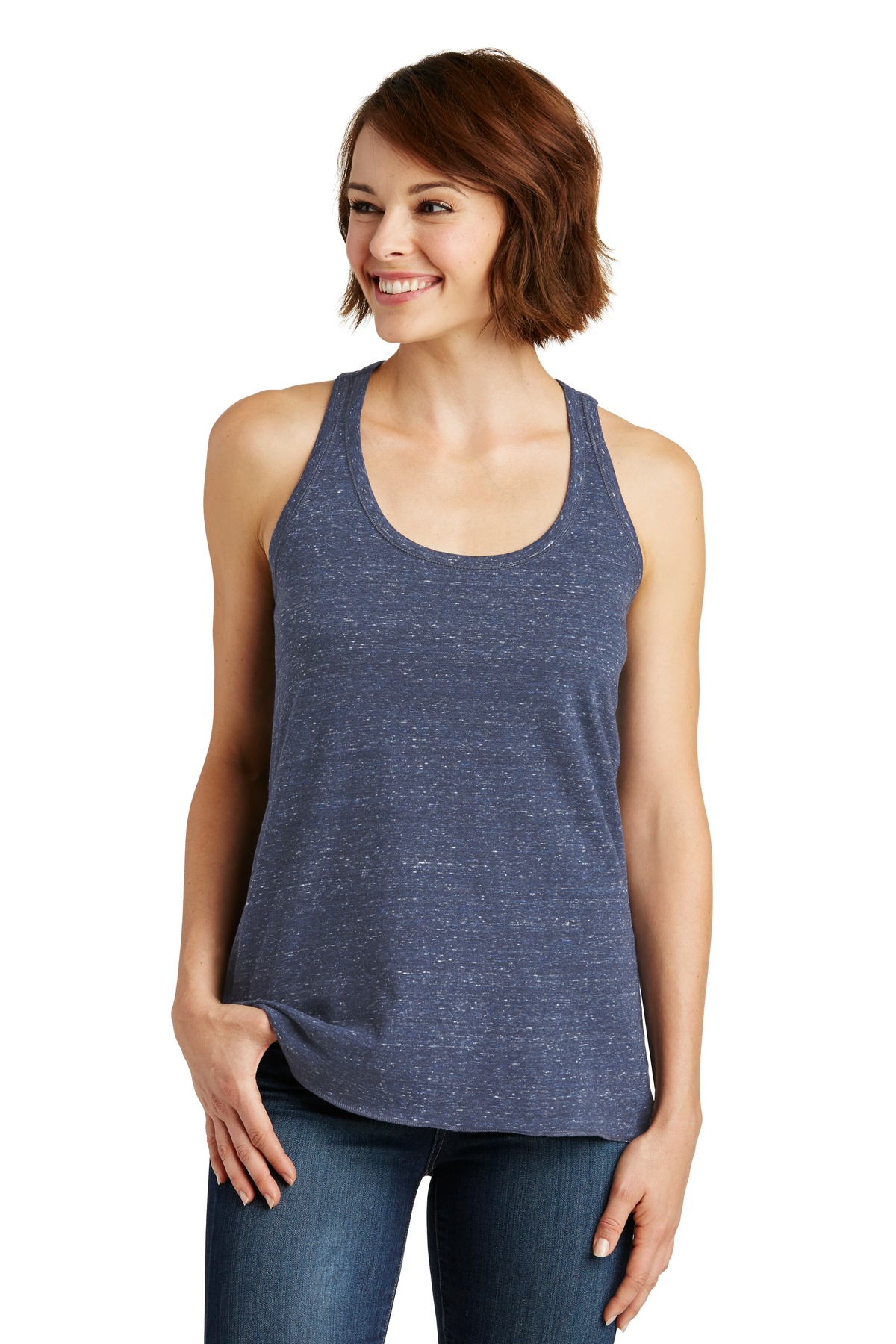 DISCONTINUED  District  ®  Women's Cosmic Twist Back Tank