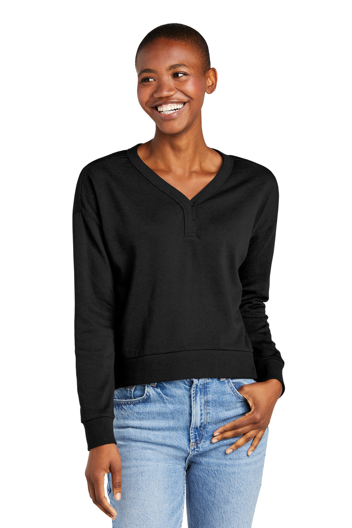 District ®  Women's Perfect Tri ®  Fleece V-Neck Sweatshirt