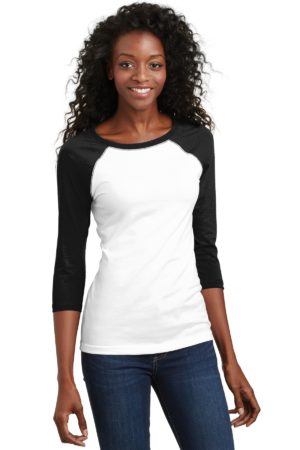 DISCONTINUED  District ®  - Juniors 50/50 3/4-Sleeve Raglan Tee