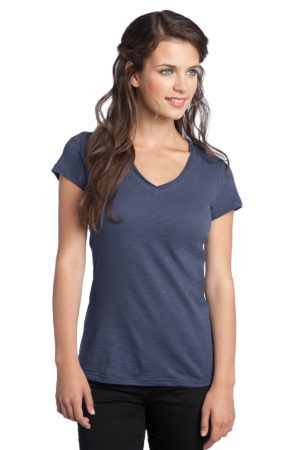 DISCONTINUED  District ®  Juniors Slub V-Neck Tee