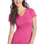 DISCONTINUED  District ®  Juniors Tri-Blend V-Neck Tee - 