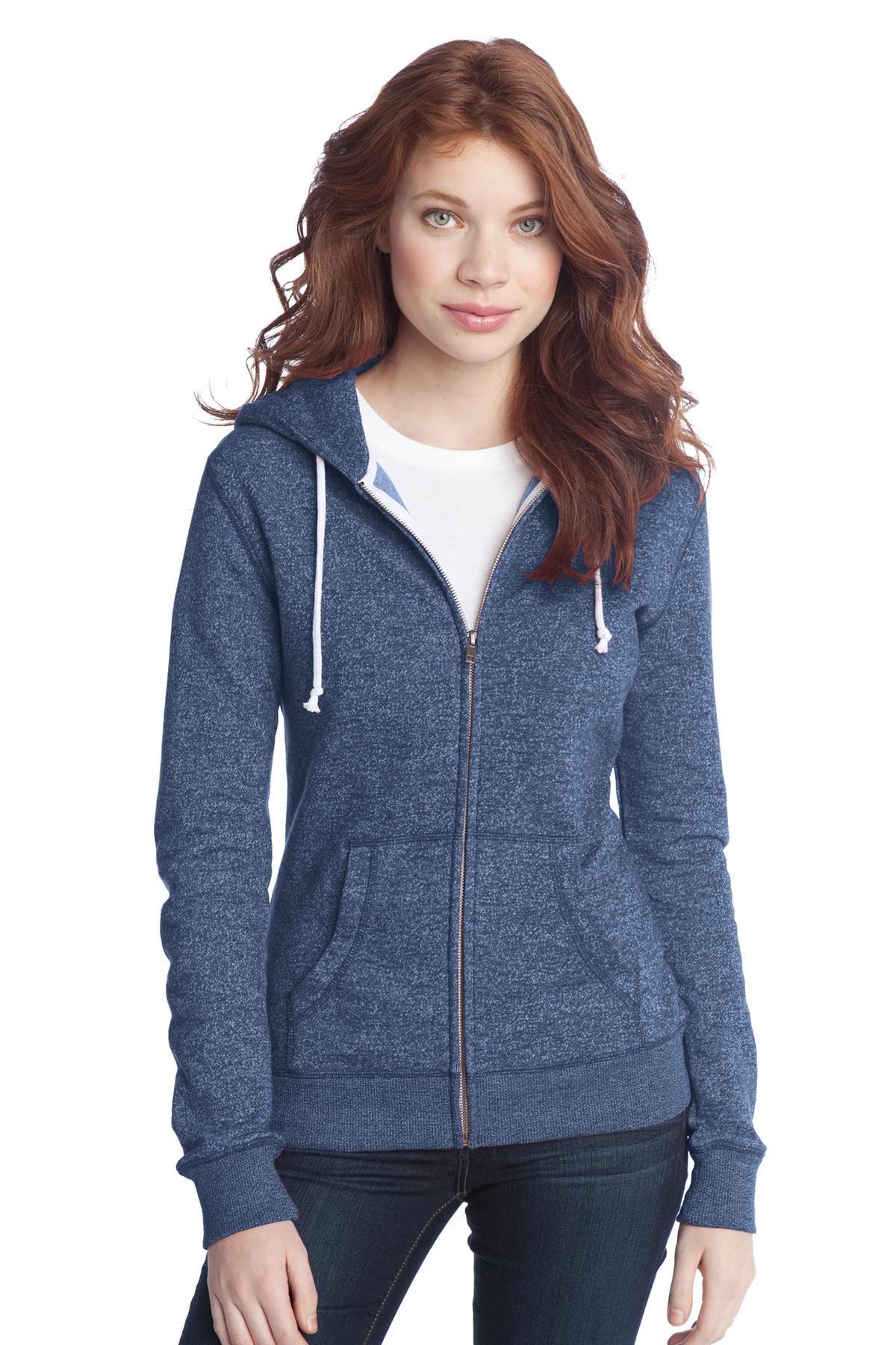 DISCONTINUED  District ®  - Juniors Marled Fleece Full-Zip Hoodie
