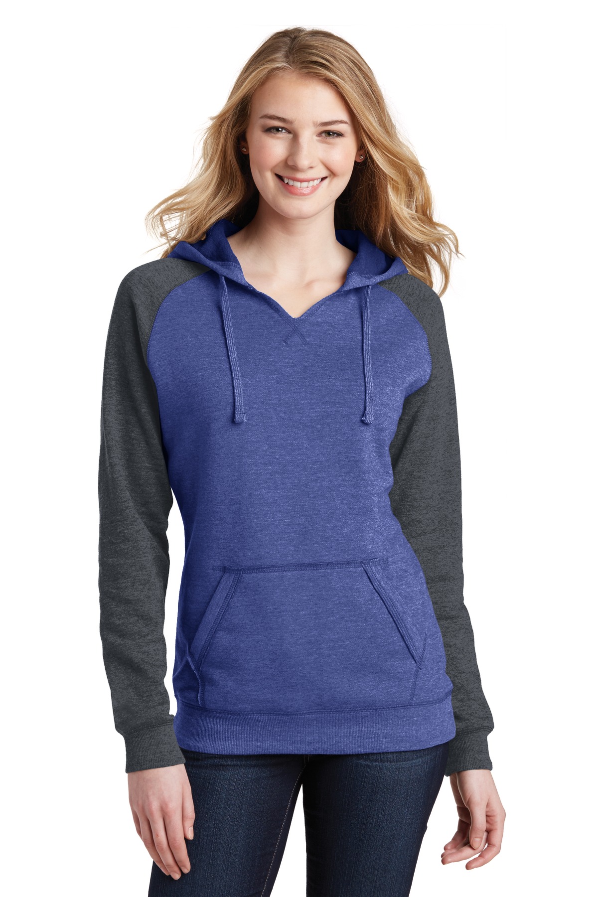 District ®  Women's Lightweight Fleece Raglan Hoodie