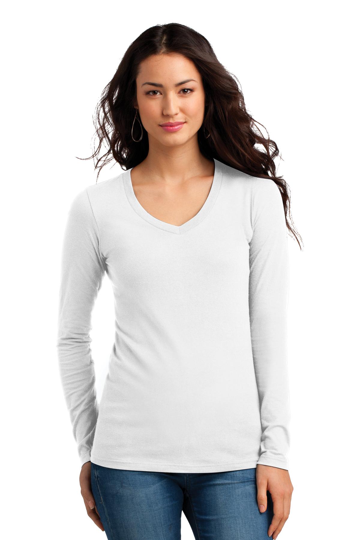 DISCONTINUED  District ®  Juniors The Concert Tee ®  Long Sleeve V-Neck