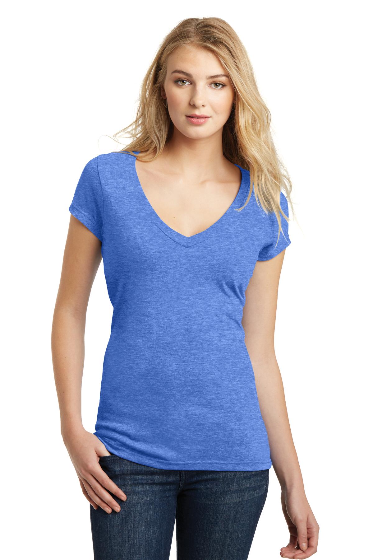 DISCONTINUED  District ®  Juniors Very Important Tee ®  Deep V-Neck