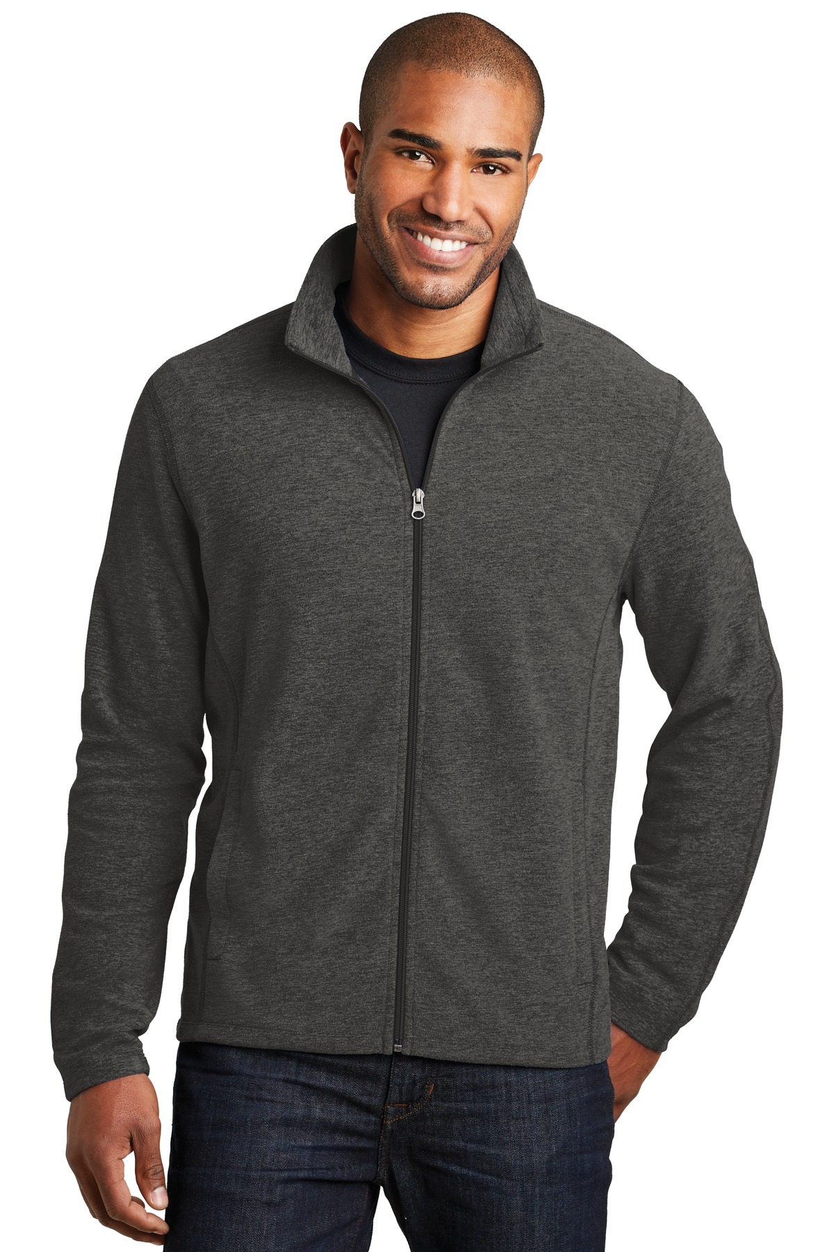 Port Authority ®  Heather Microfleece Full-Zip Jacket