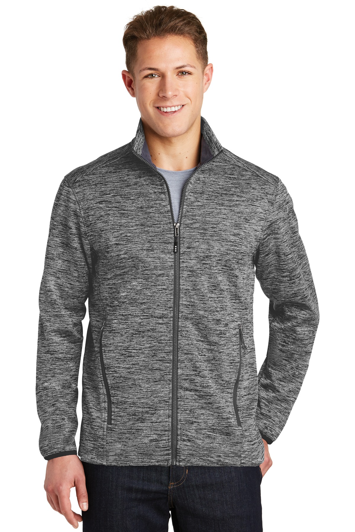 Sport-Tek ®  PosiCharge ®  Electric Heather Soft Shell Jacket
