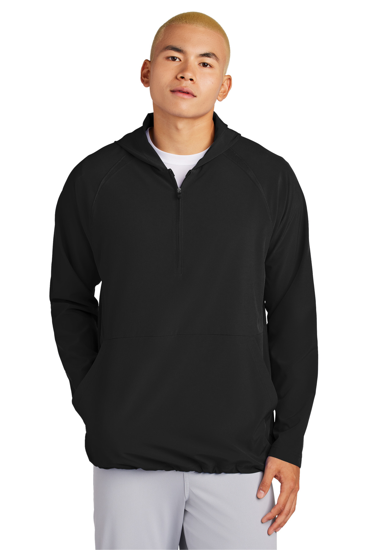 Sport-Tek ®  Repeat 1/2-Zip Long Sleeve Hooded Jacket