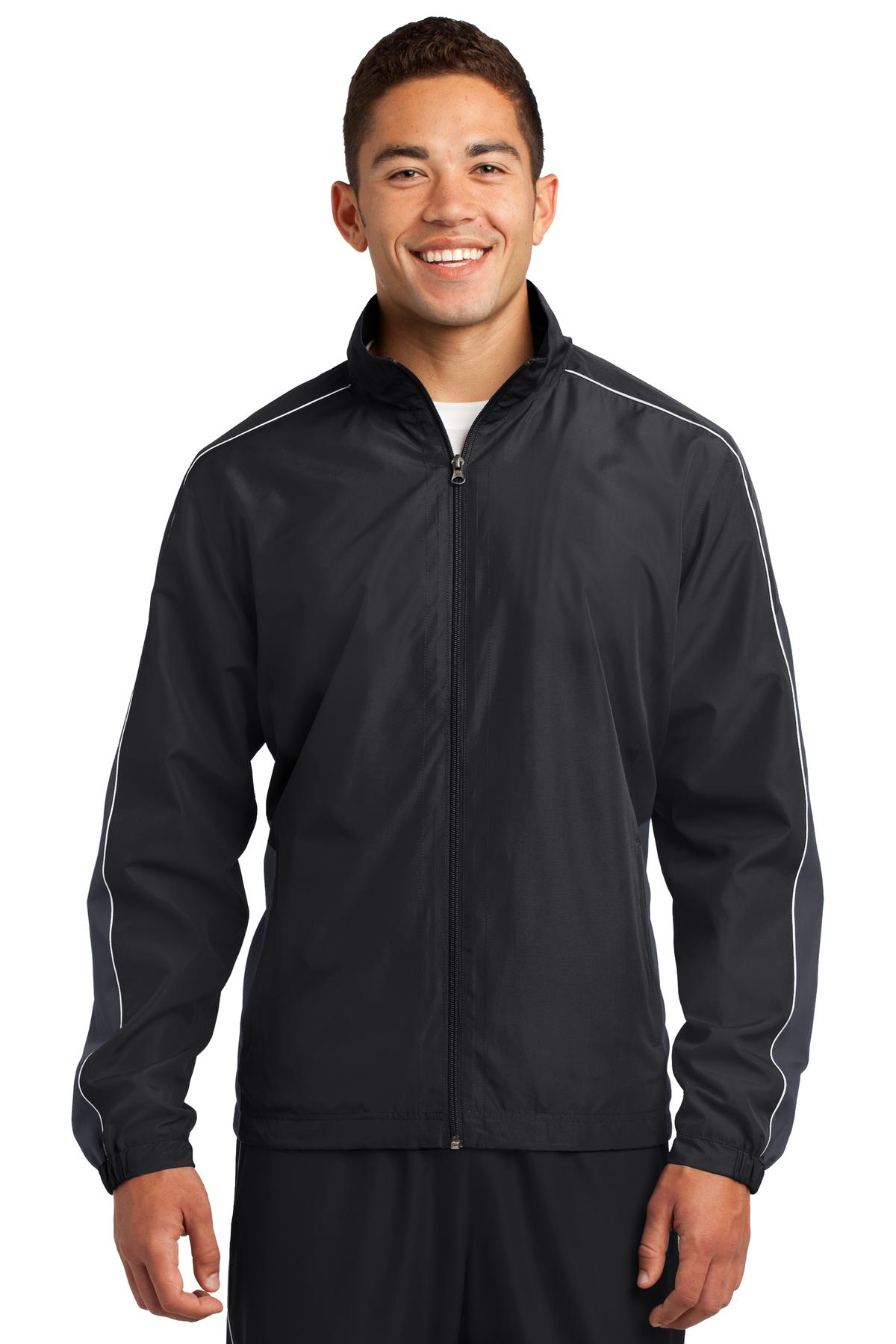 DISCONTINUED  Sport-Tek ®  Piped Colorblock Wind Jacket