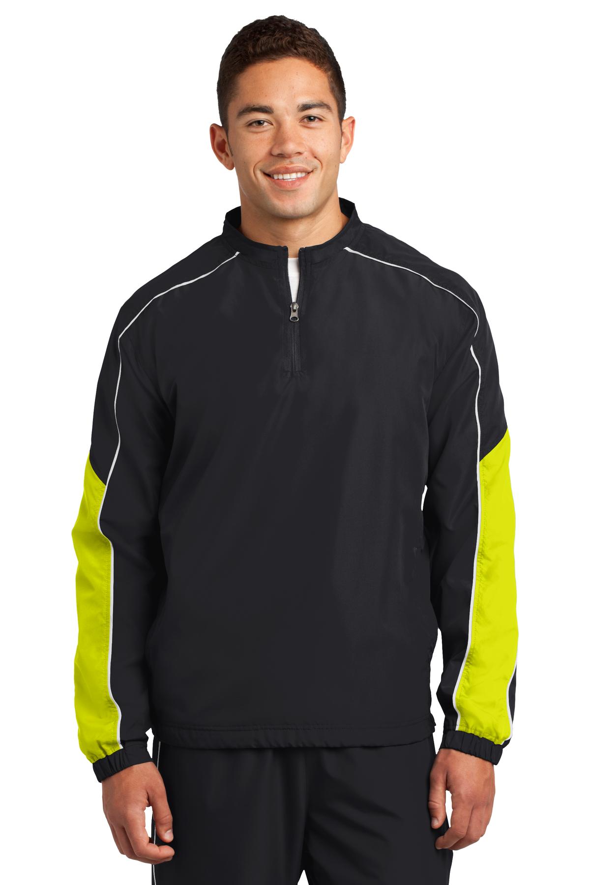 DISCONTINUED  Sport-Tek ®  Piped Colorblock 1/4-Zip Wind Shirt