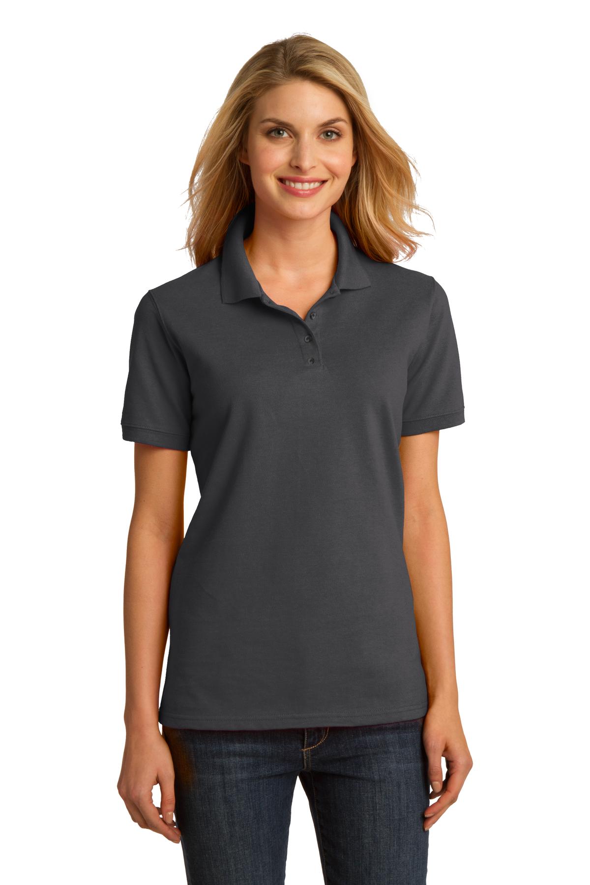 DISCONTINUED  Port & Company ®  Ladies Ring Spun Pique Polo
