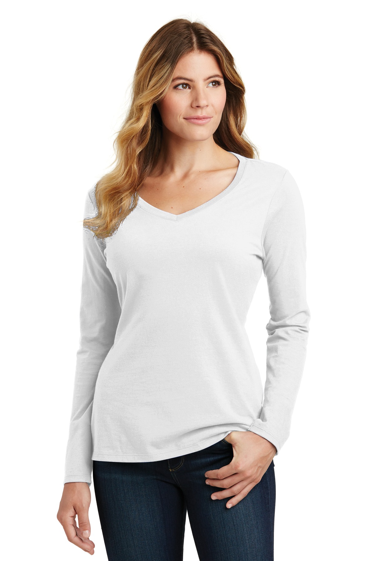 Port & Company ®  Women's Long Sleeve Fan Favorite V-Neck Tee