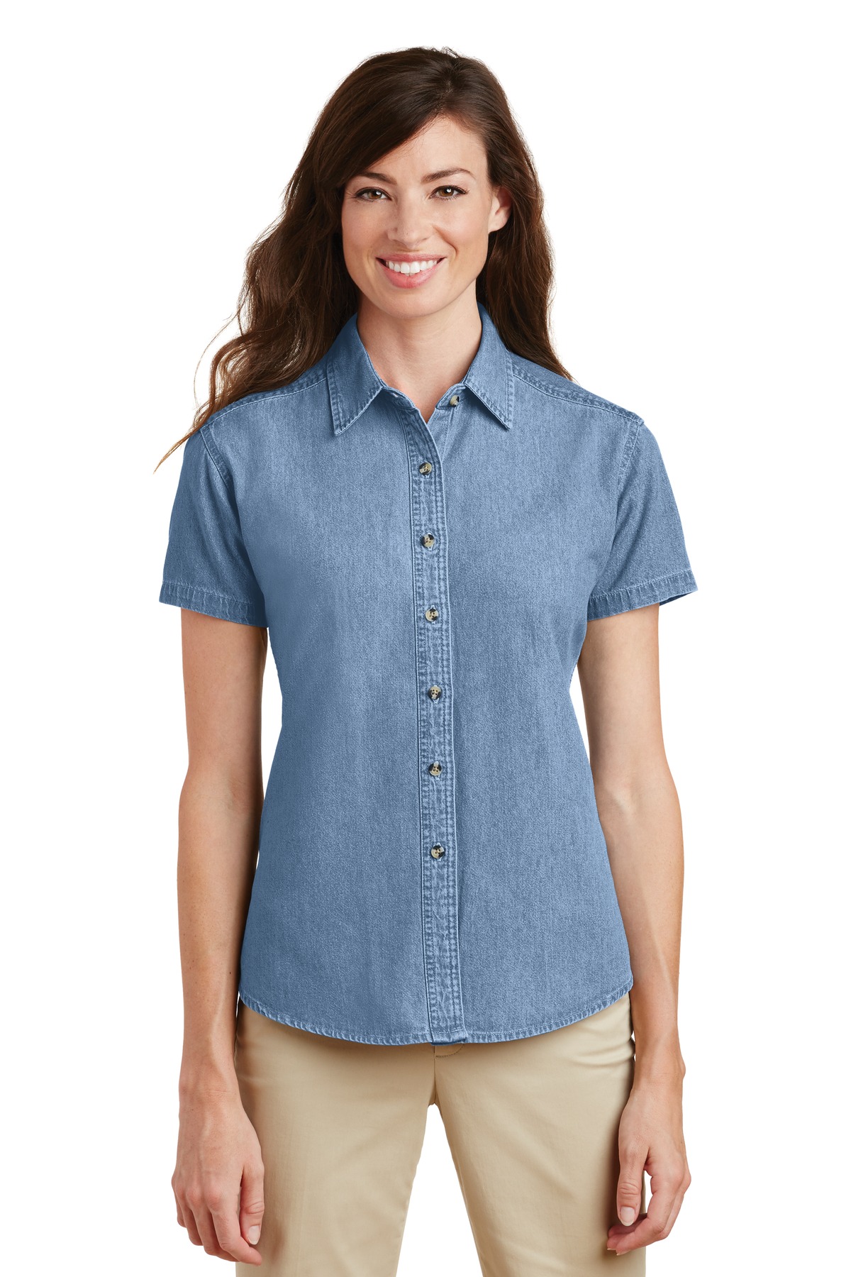Port & Company ®  Women's Short Sleeve Value Denim Shirt