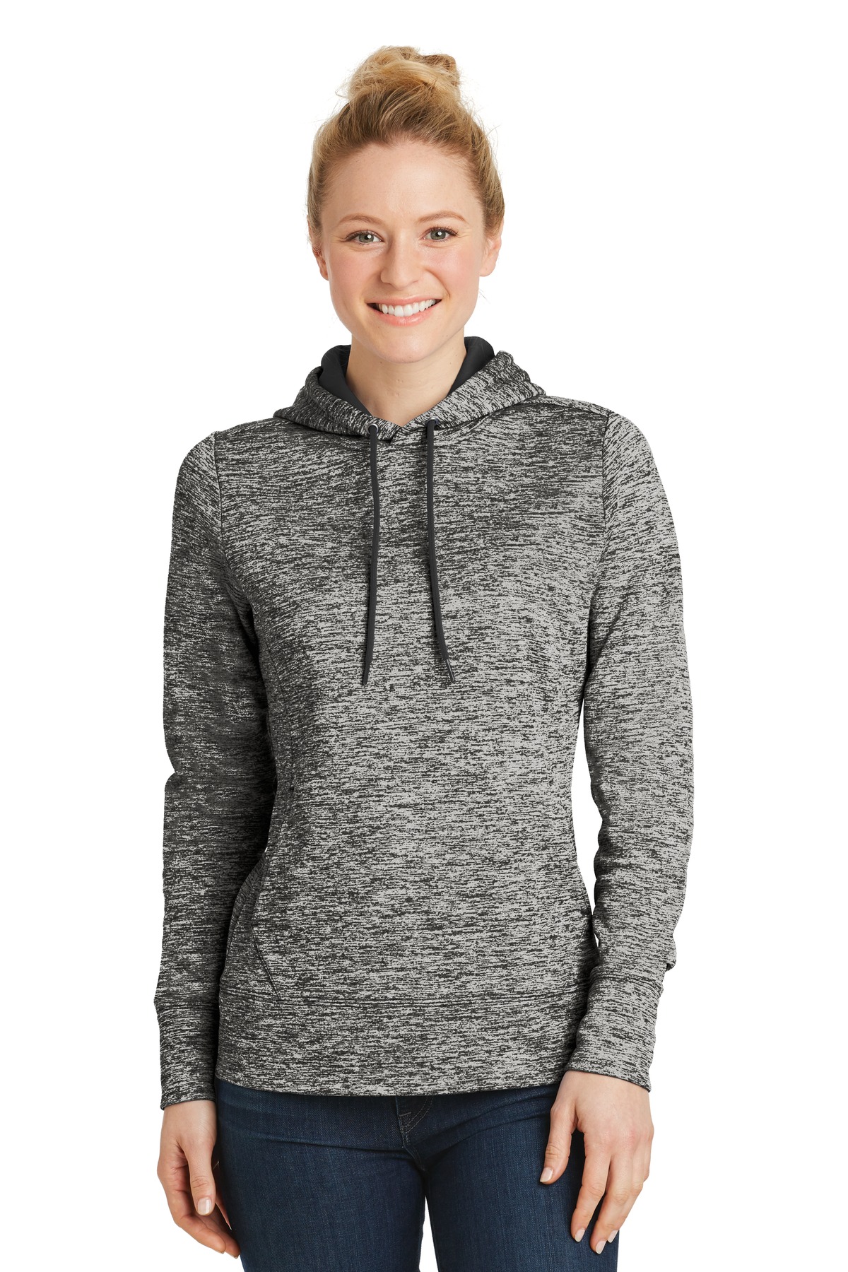 Sport-Tek ®  Women's PosiCharge ®  Electric Heather Fleece Hooded Pullover