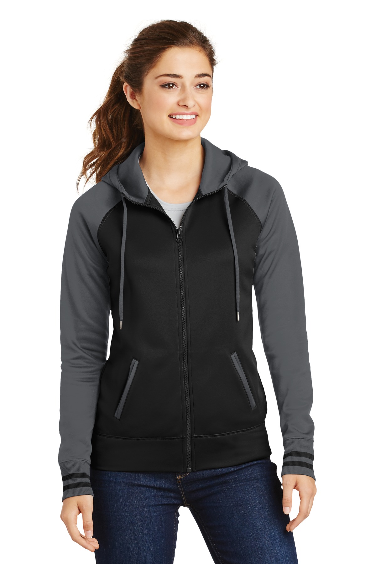 Sport-Tek ®  Women's Sport-Wick ®  Varsity Fleece Full-Zip Hooded Jacket