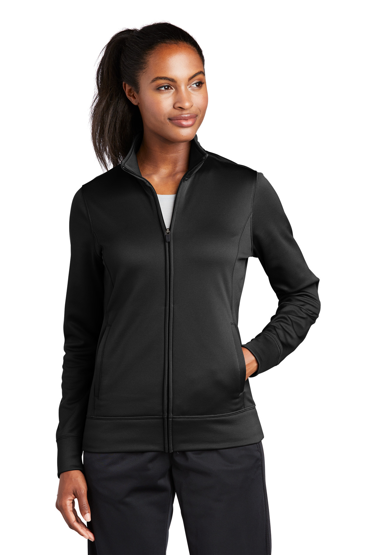 Sport-Tek ®  Women's Sport-Wick ®  Fleece Full-Zip Jacket