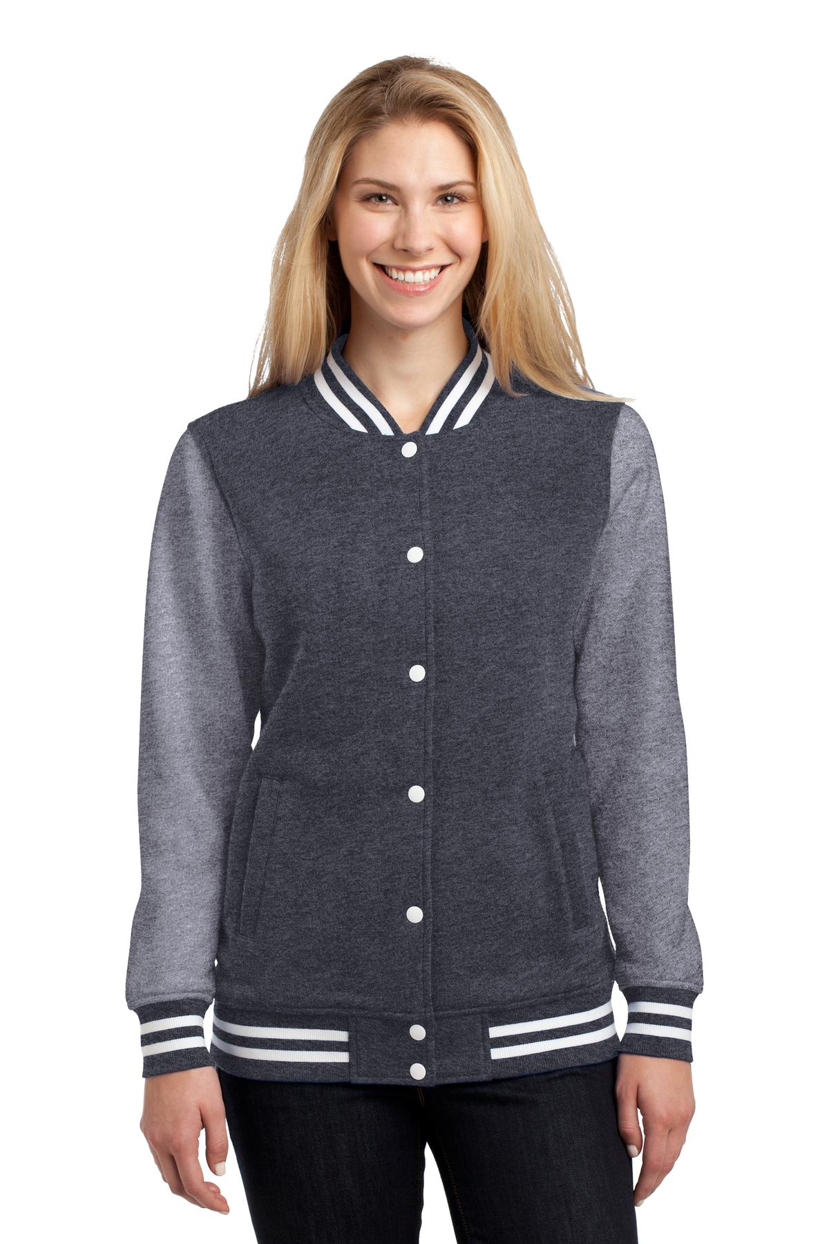 DISCONTINUED  Sport-Tek ®  Ladies Fleece Letterman Jacket