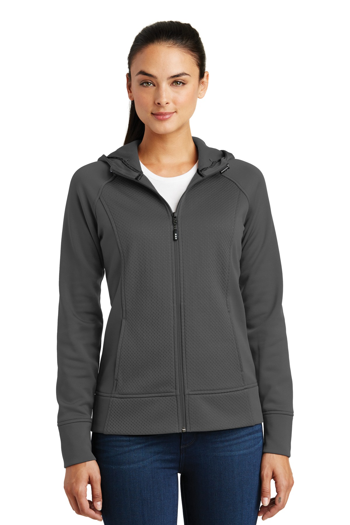 DISCONTINUED  Sport-Tek ®  Ladies Rival Tech Fleece Full-Zip Hooded Jacket