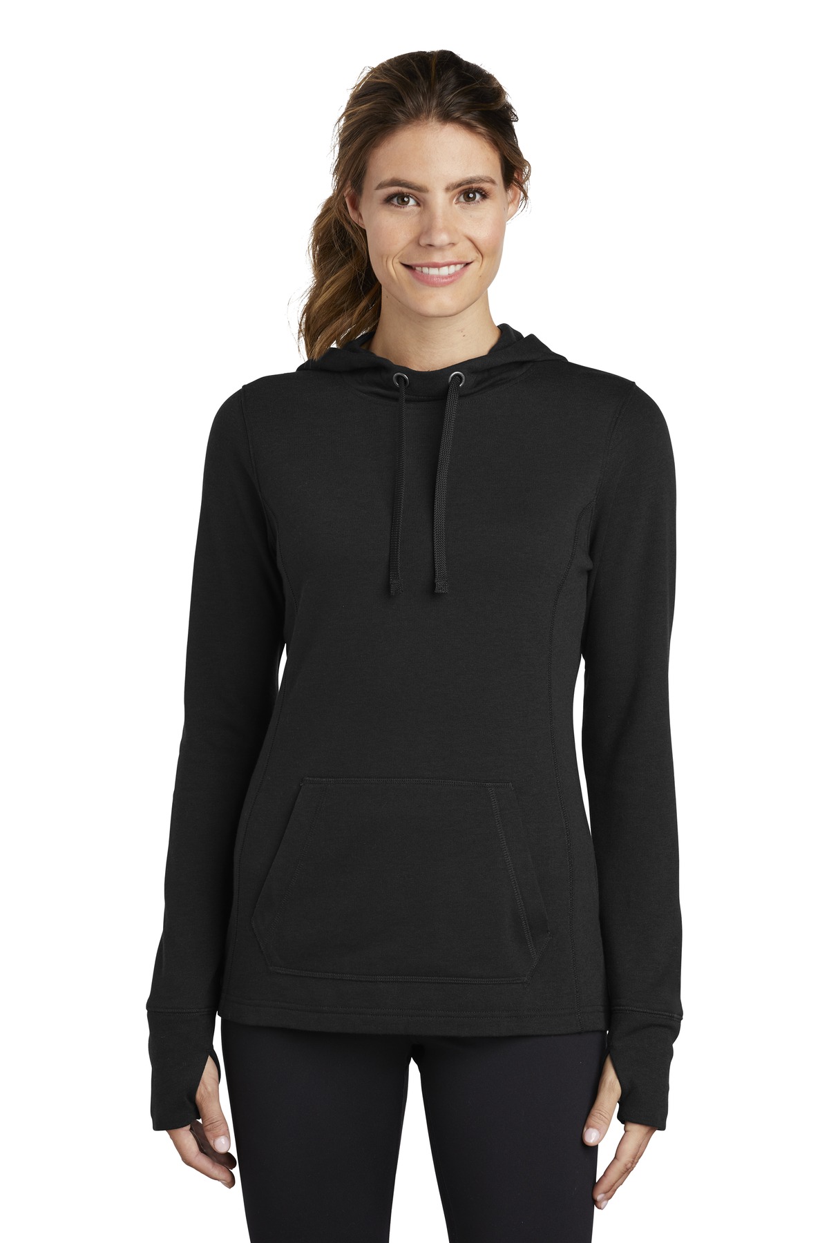 Sport-Tek  ®  Women's PosiCharge  ®  Tri-Blend Wicking Fleece Hooded Pullover