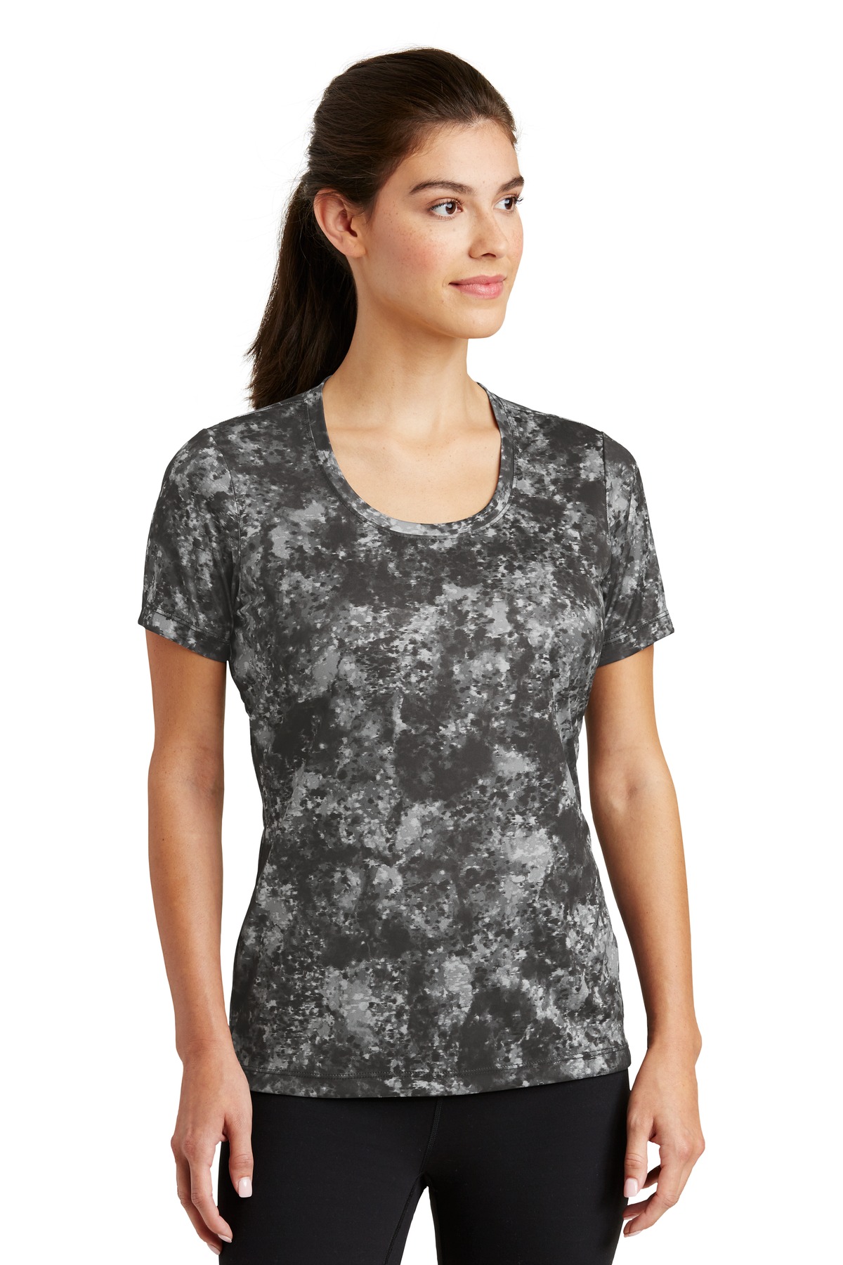 DISCONTINUED  Sport-Tek ®  Ladies Mineral Freeze Scoop Neck Tee
