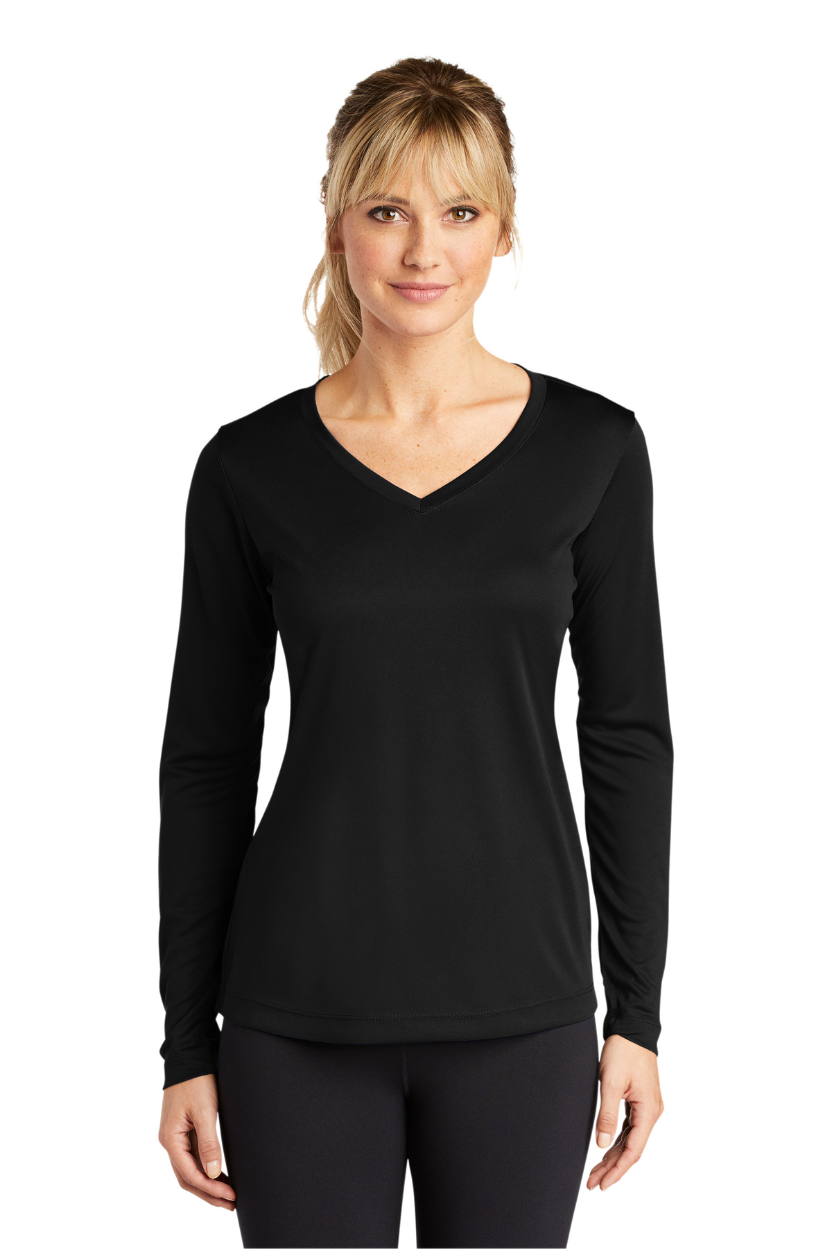 Sport-Tek ®  Women's Long Sleeve PosiCharge ®  Competitor™ V-Neck Tee