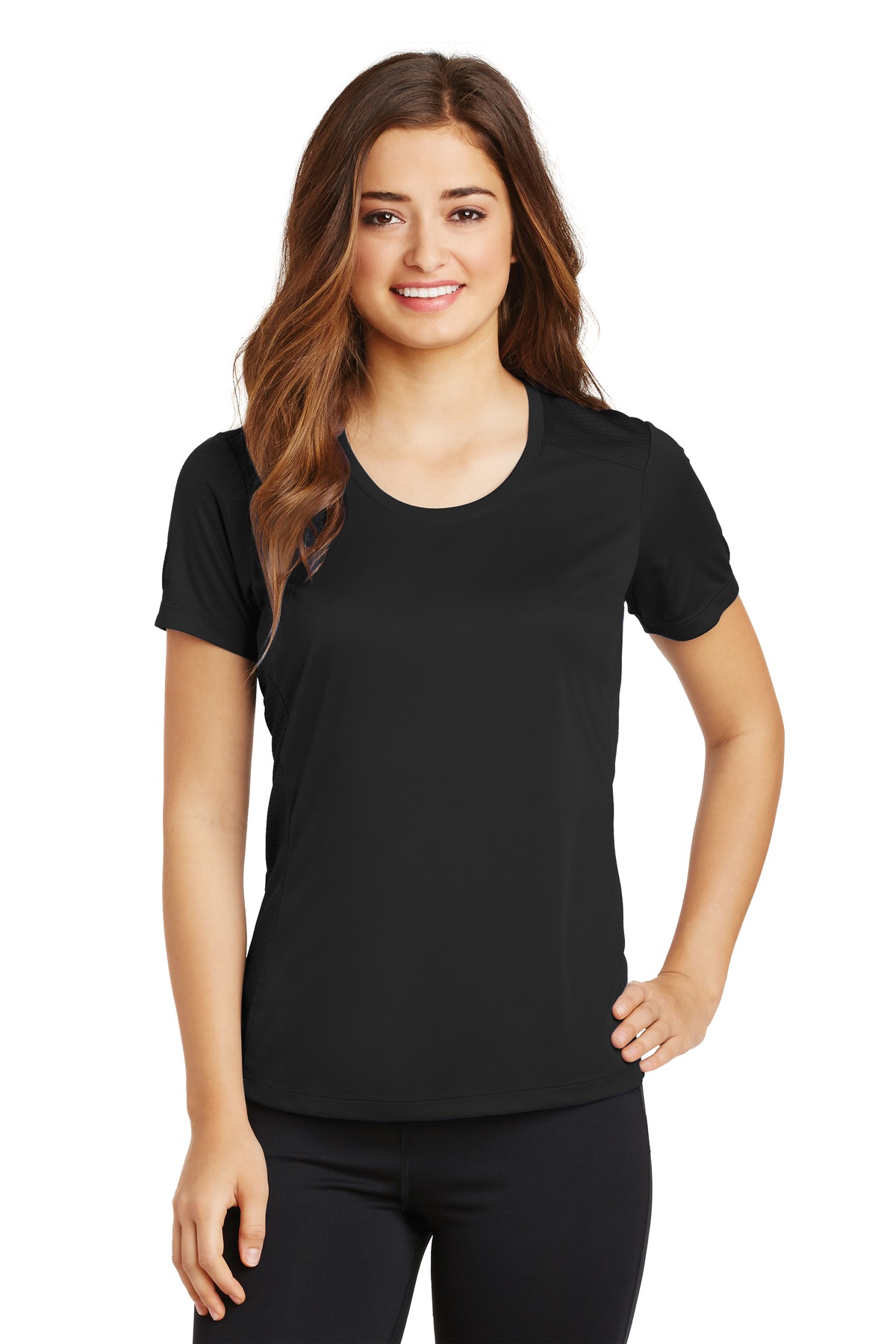 Sport-Tek ®  Ladies PosiCharge ®  Elevate Scoop Neck Tee