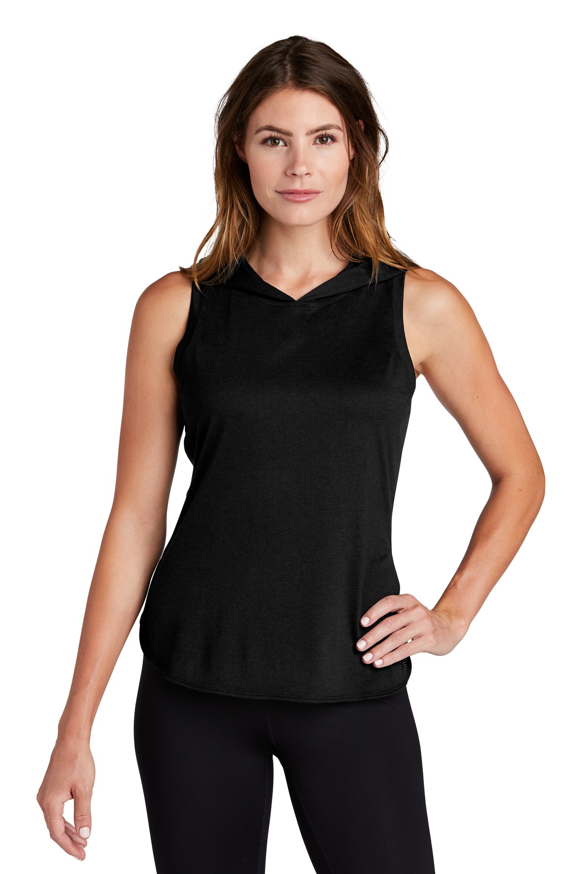 Sport-Tek  ®  Women's PosiCharge  ®  Tri-Blend Wicking Draft Hoodie Tank