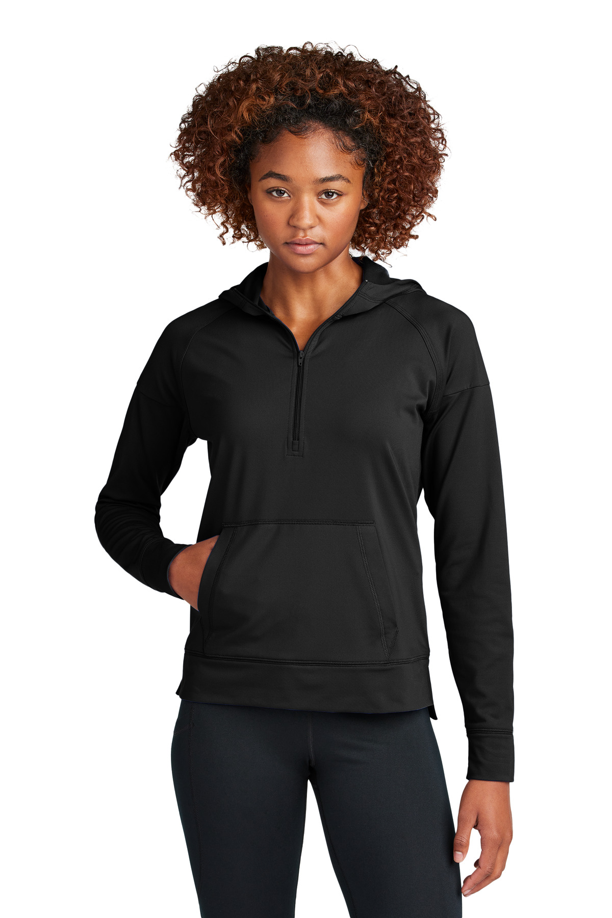 Sport-Tek ®  Women's Sport-Wick ®  Stretch 1/2-Zip Hoodie