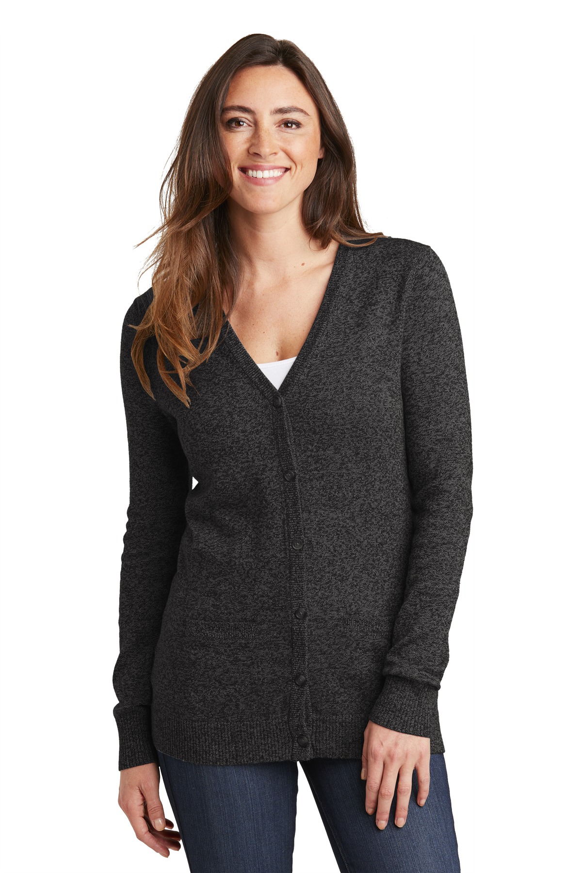 Port Authority  ®  Women's Marled Cardigan Sweater