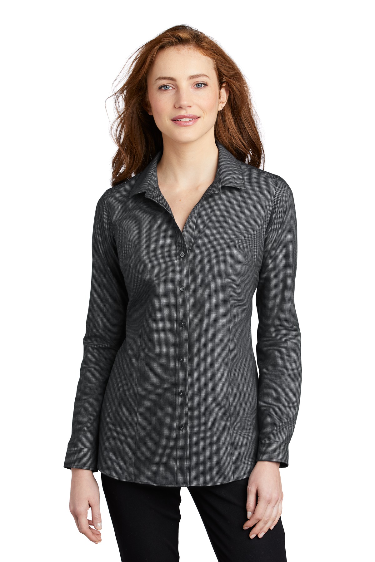 Port Authority  ®  Women's Pincheck Easy Care Shirt
