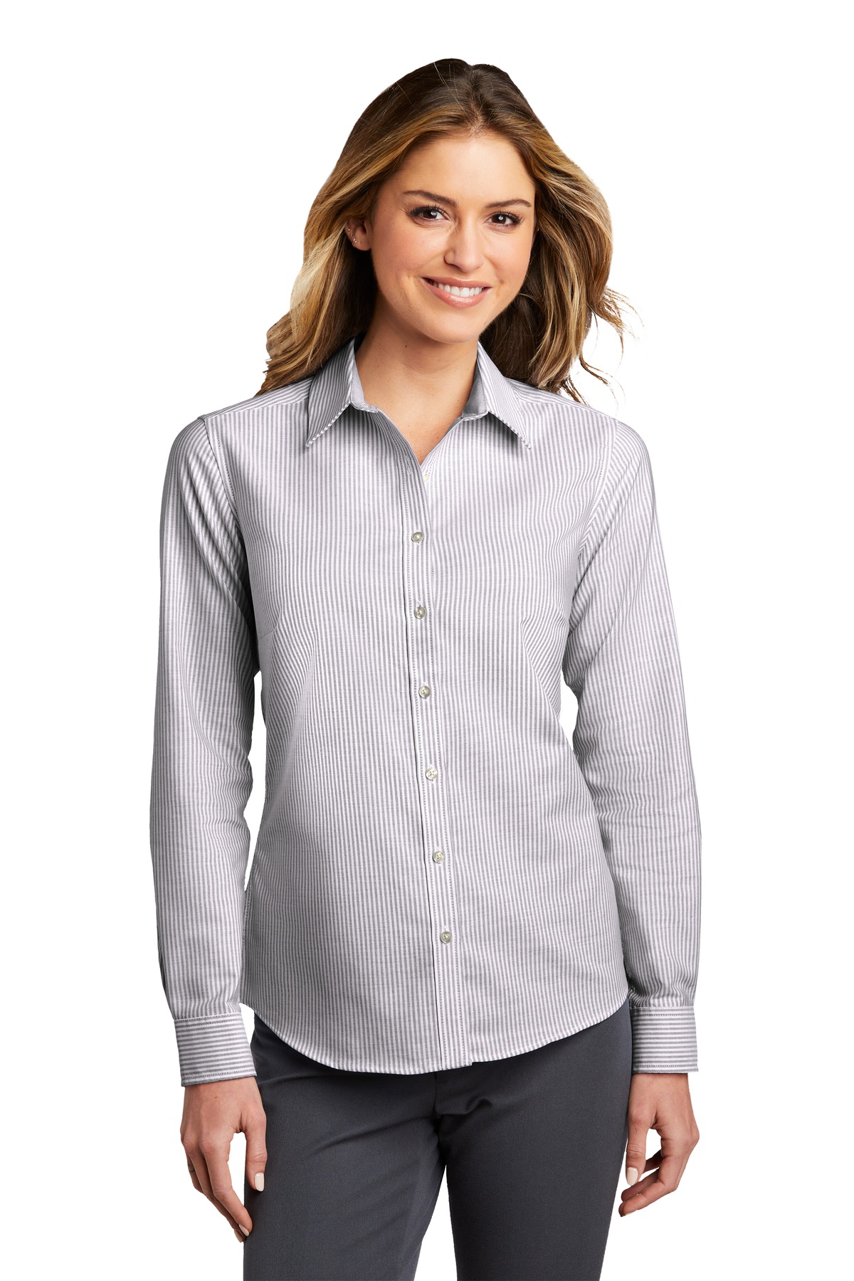 Port Authority  ®  Women's SuperPro  ™  Oxford Stripe Shirt