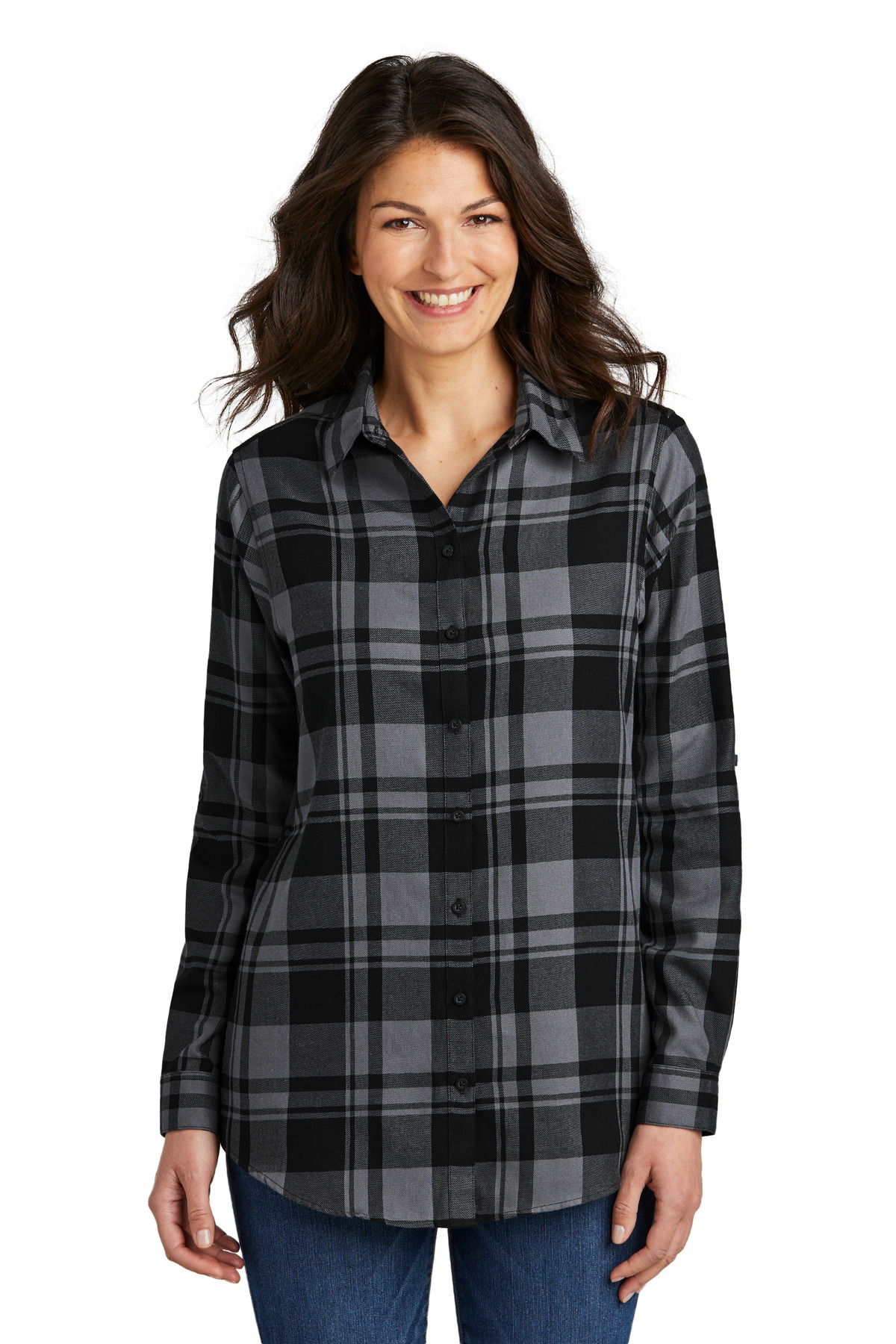 Port Authority ®  Women's Plaid Flannel Tunic