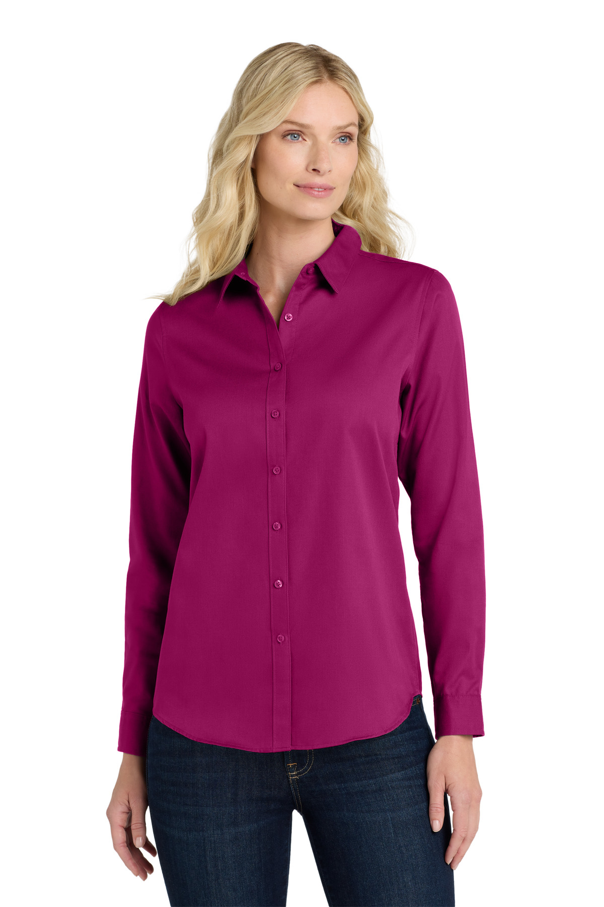 Port Authority ®  Women's Long Sleeve SuperPro React ™ Twill Shirt