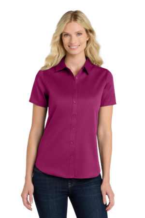 Port Authority ®  Women's Short Sleeve SuperPro React ™ Twill Shirt
