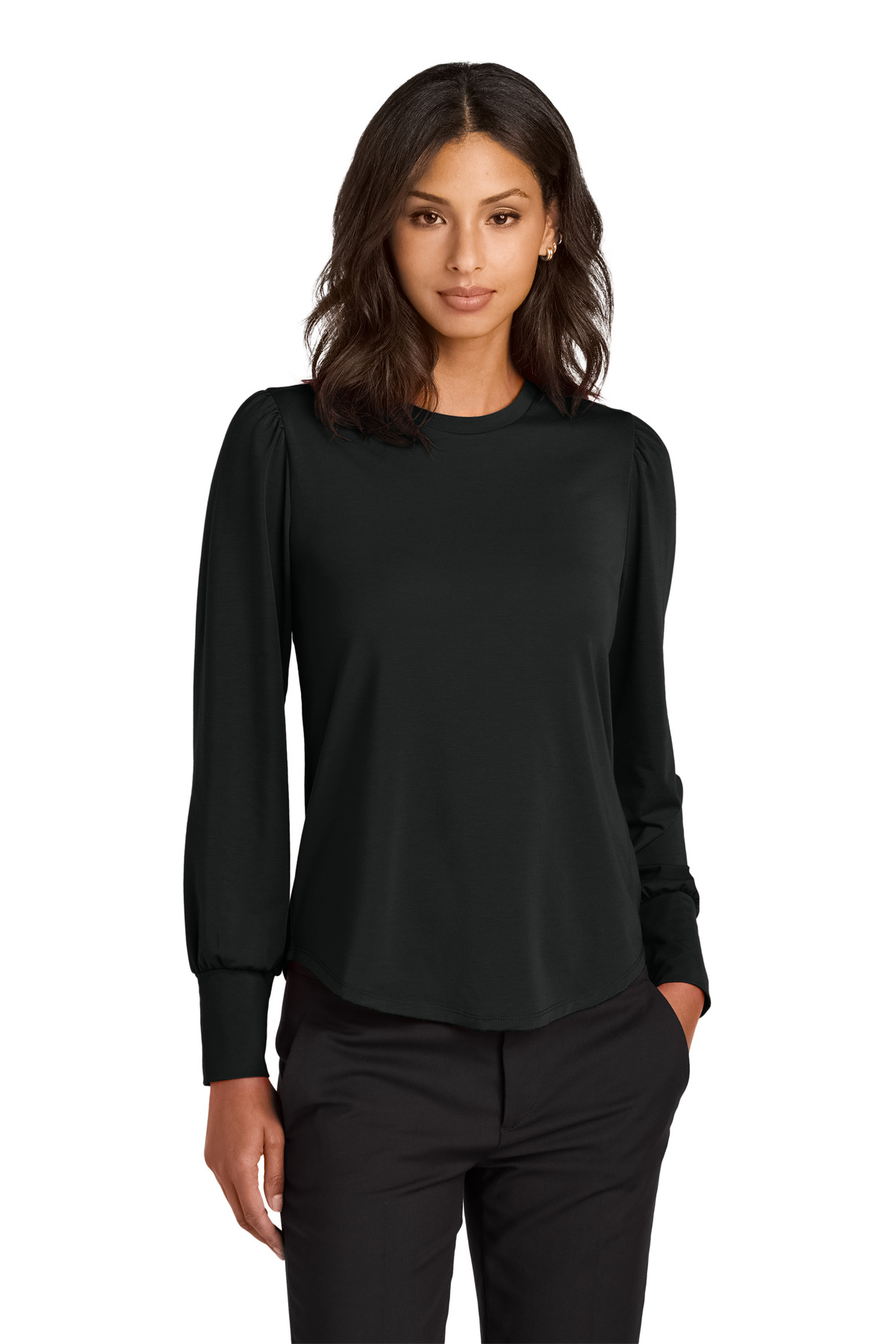 Mercer+Mettle ®  Women's Stretch Jersey Long Sleeve Blouson Top