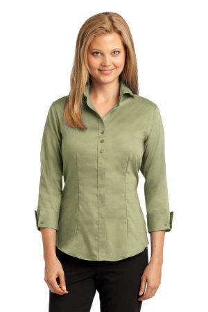 DISCONTINUED  Red House ®  Ladies 3/4-Sleeve Nailhead Non-Iron Shirt