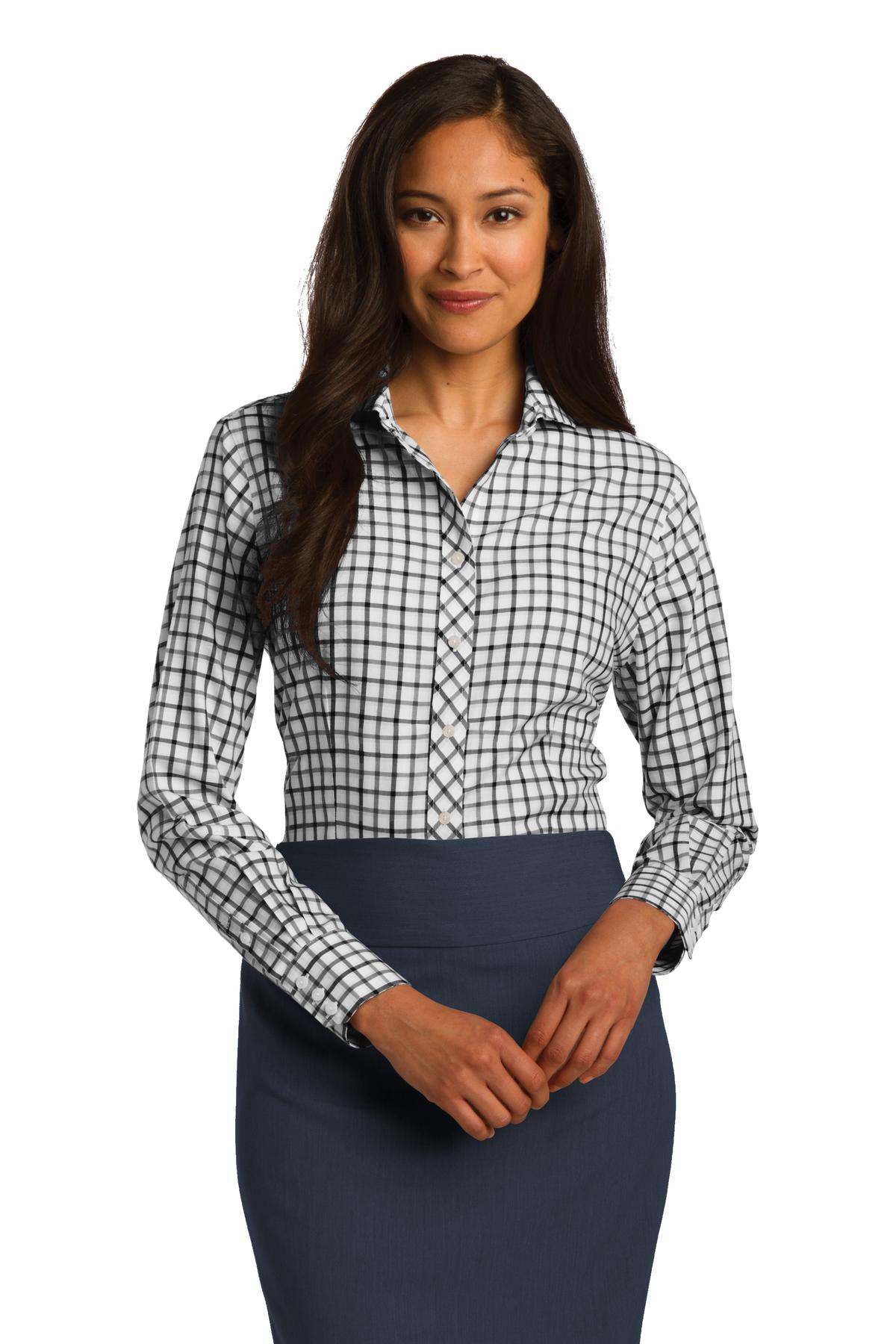 DISCONTINUED  Red House ®  Ladies Tricolor Check Non-Iron Shirt
